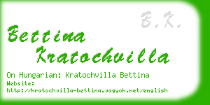 bettina kratochvilla business card